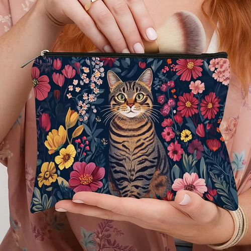 Kosmetiktasche mit tiger - kosmetiktasche, katze